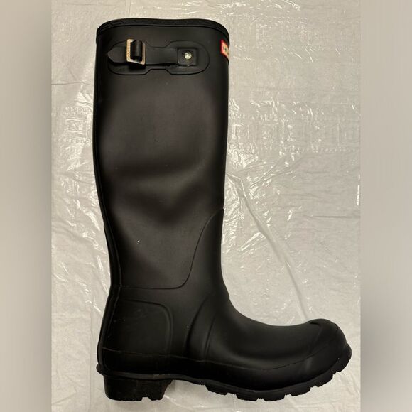 Hunter Women’s Original Tall Waterproof Solid Matte Black Size US 7 - Picture 7 of 14